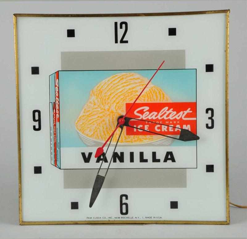 Appraisal: Sealtest Ice Cream Light-Up Electric Clock Description Working condition Condition