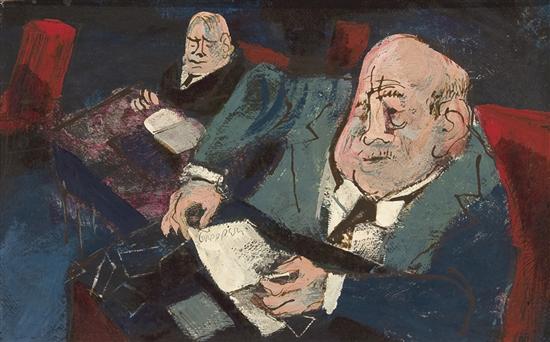 Appraisal: WILLIAM GROPPER American - Scene from the Senate Series oil