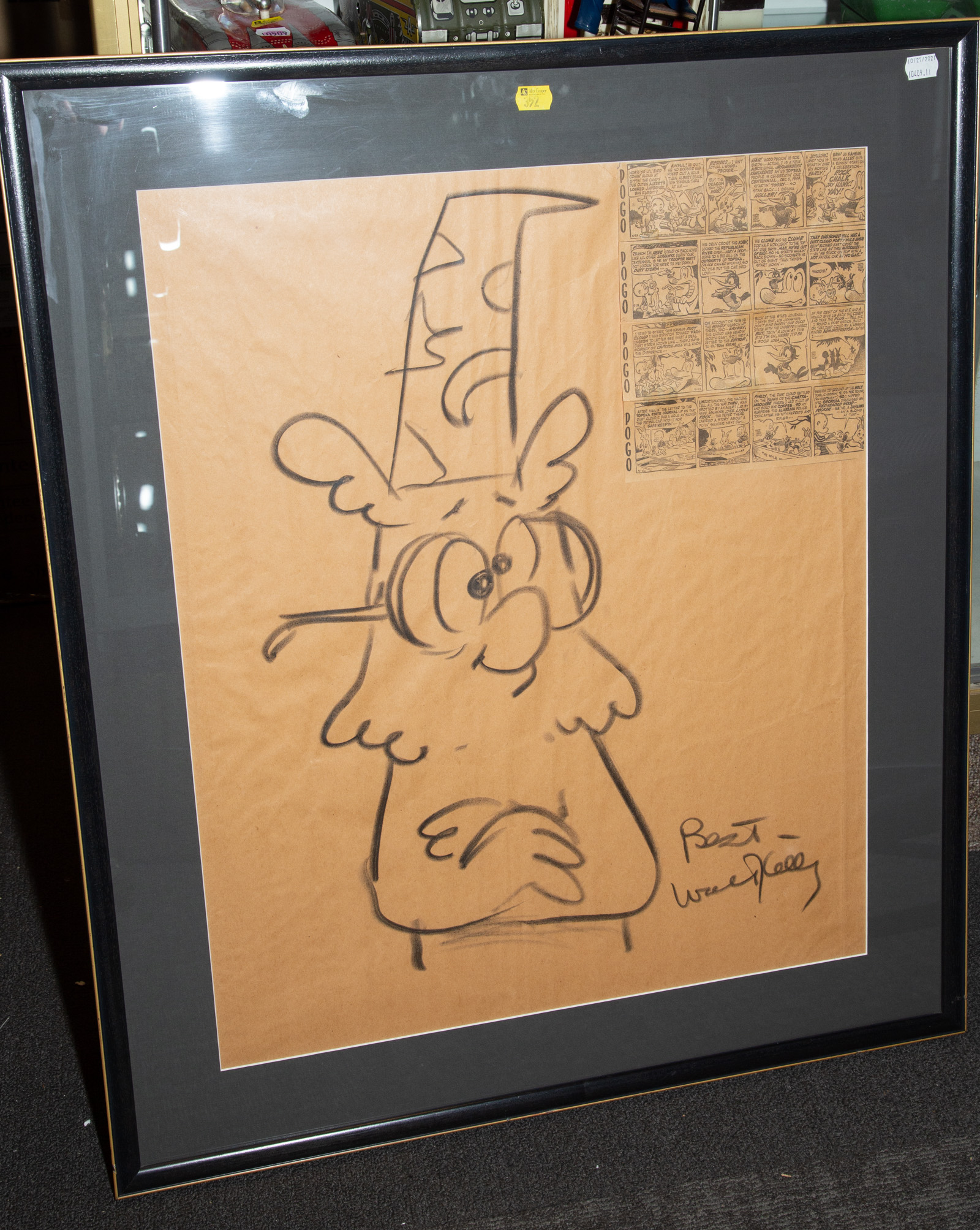 Appraisal: WALT KELLY HOWLAND OWL FROM POGO COMIC STRIP American -