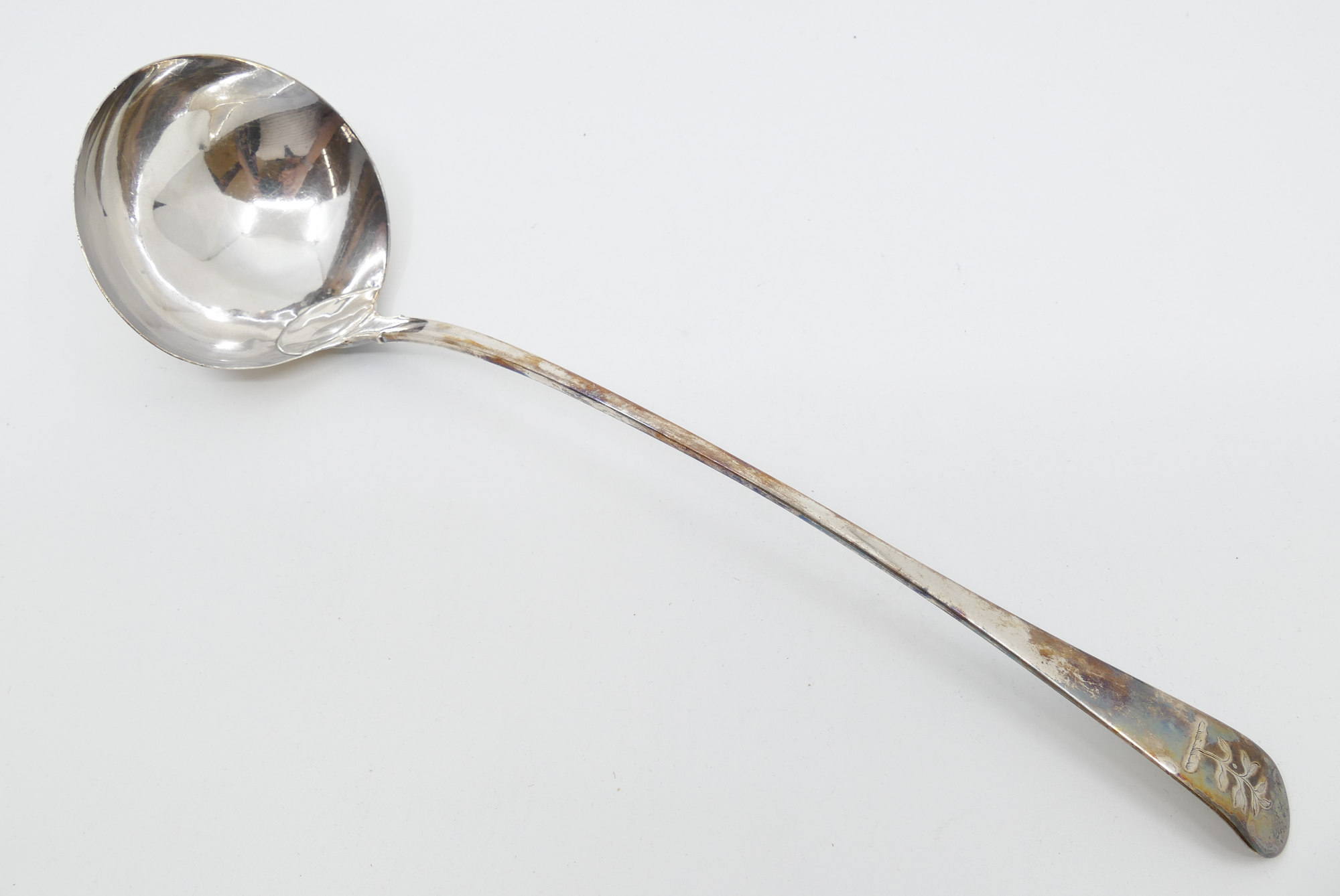 Appraisal: English Georgian Sterling Silver Ladle dated London 'TE' Thomas Evans