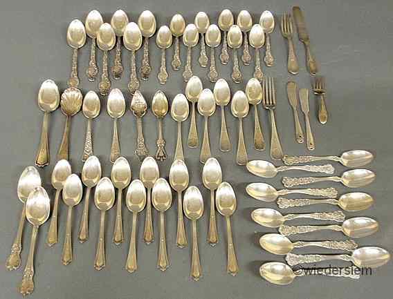 Appraisal: Group of sterling silver flatware in various patterns and by