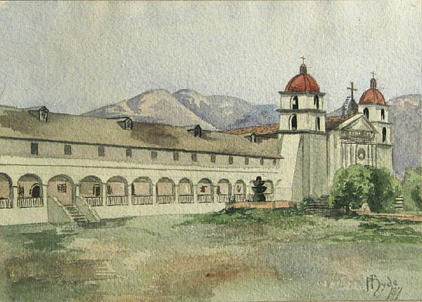 Appraisal: Helen Hyde American - Santa Barbara Mission signed and dated