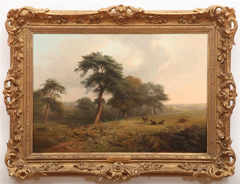 Appraisal: THOMAS BAKER - STONELEIGH PARK Oil on canvas unsigned lined