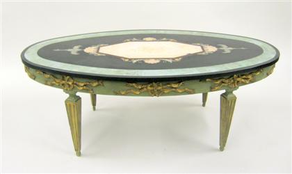 Appraisal: Italian neoclassical scagliola low table H in L in PROVENANCE