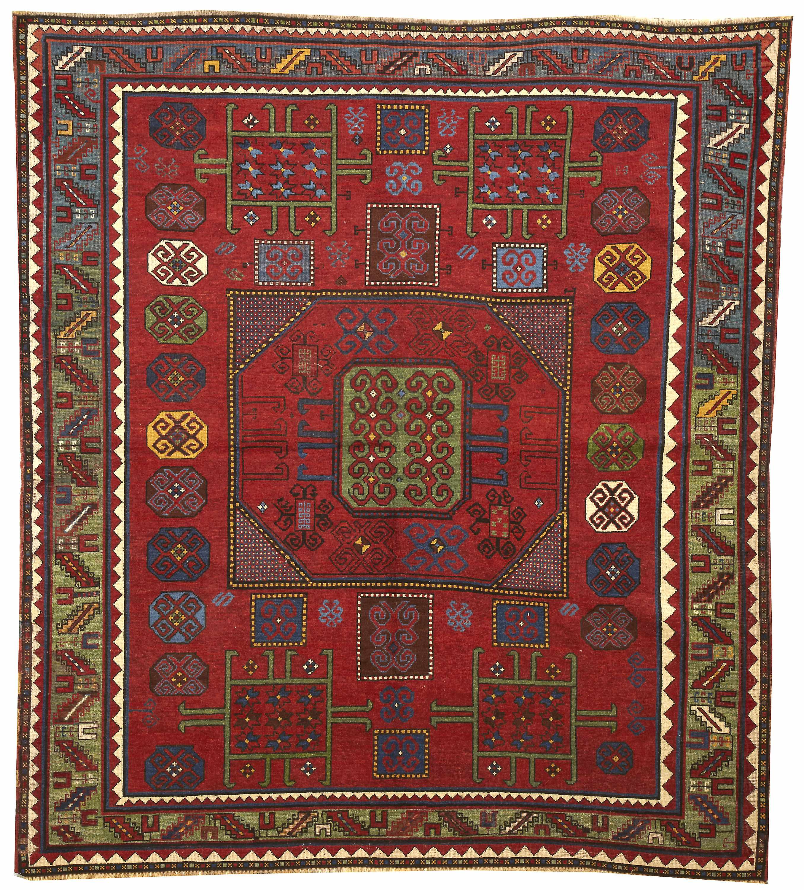 Appraisal: A Kazak rug Caucasuslate th centurysize approximately ft in x