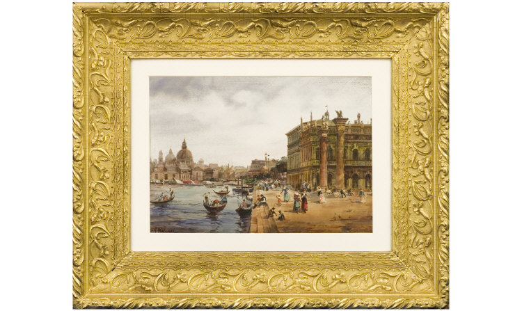 Appraisal: Giuseppe Maldarelli - Listed Italian Artist Watercolour Venice the Doges