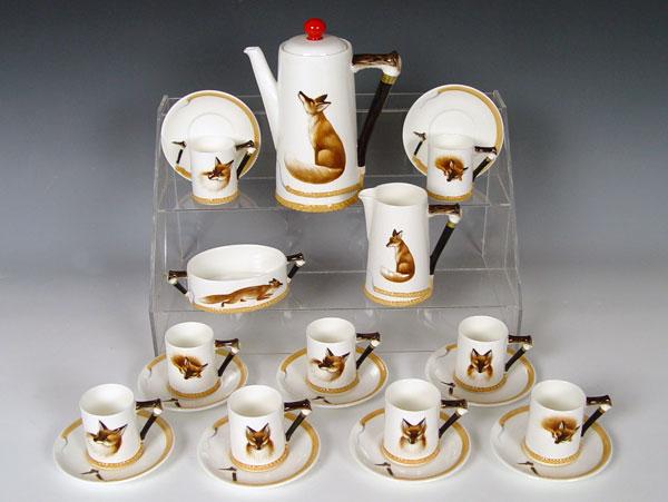 Appraisal: ROYAL DOULTON REYNARD FOX COFFEE SERVICE HN pieces to include