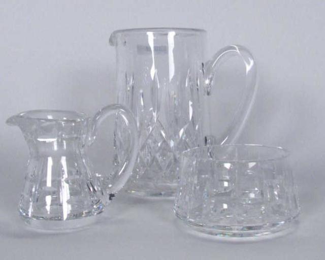 Appraisal: Waterford Crystal cream and sugar set and milk pitcher