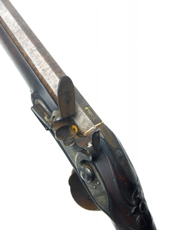 Appraisal: A GEORGE III FLINTLOCK SPORTING GUN BY DURS EGG the