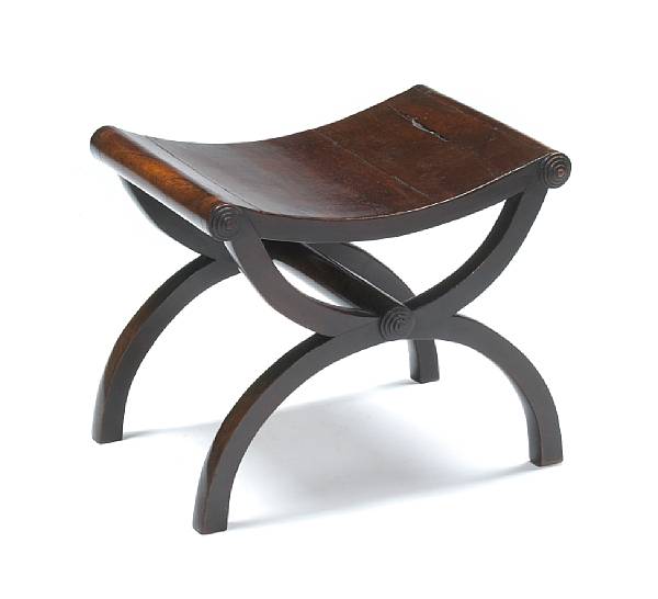 Appraisal: In the manner of Charles Tatham with saddle seat raised