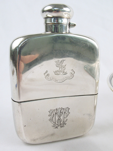 Appraisal: AN EDWARD VII ENGLISH STERLING SILVER POCKET FLASK Birmingham -