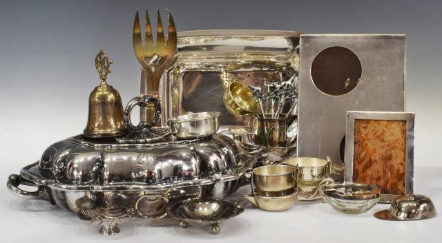 Appraisal: lot Large collection of silver plate tableware highlights include tea