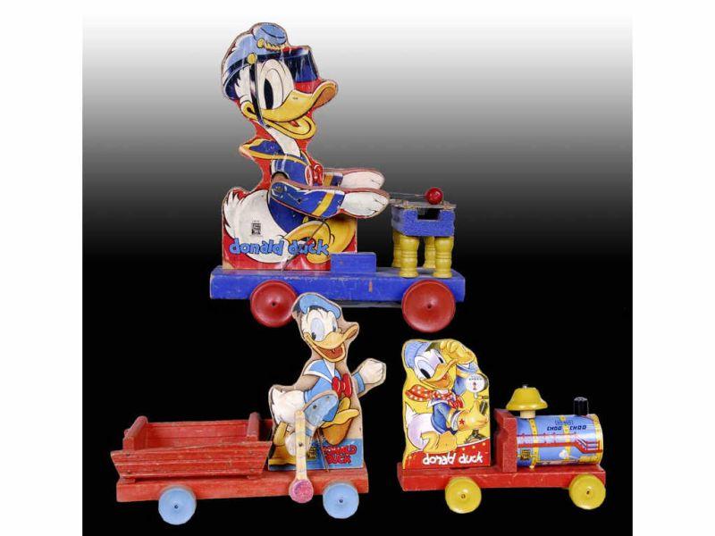 Appraisal: Lot of Fisher-Price Walt Disney Donald Duck Toy Description ''