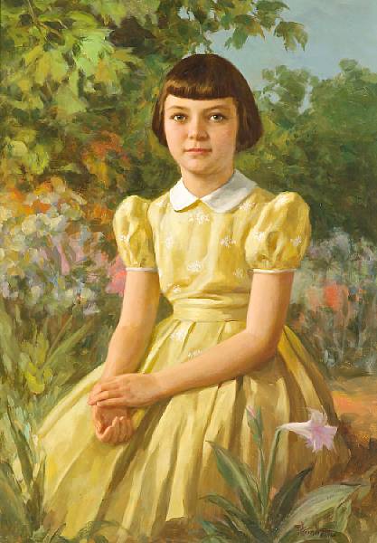 Appraisal: Fernando Amorsolo Y Cueto - Portait of Pauline Valentine Florence