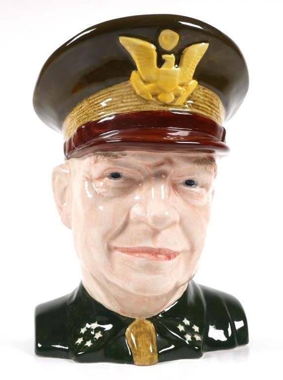 Appraisal: Large mug in the image of General Eisenhower in military