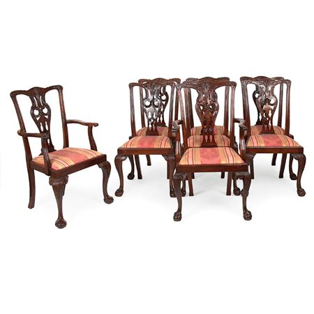 Appraisal: Set of Eight George III Style Mahogany Dining Chairs Estimate