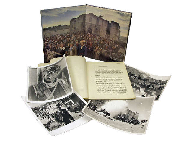 Appraisal: John Wayne's movie script books and movie stills from The