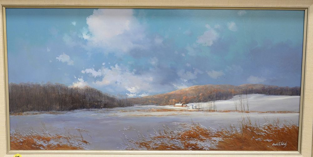 Appraisal: Gerald L Lubeck B oil on masonite Morning Show signed