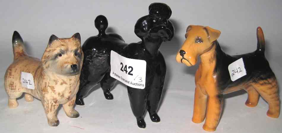 Appraisal: Beswick Dogs to include Black Poodle Lakeland Terrier Cairn Terrier