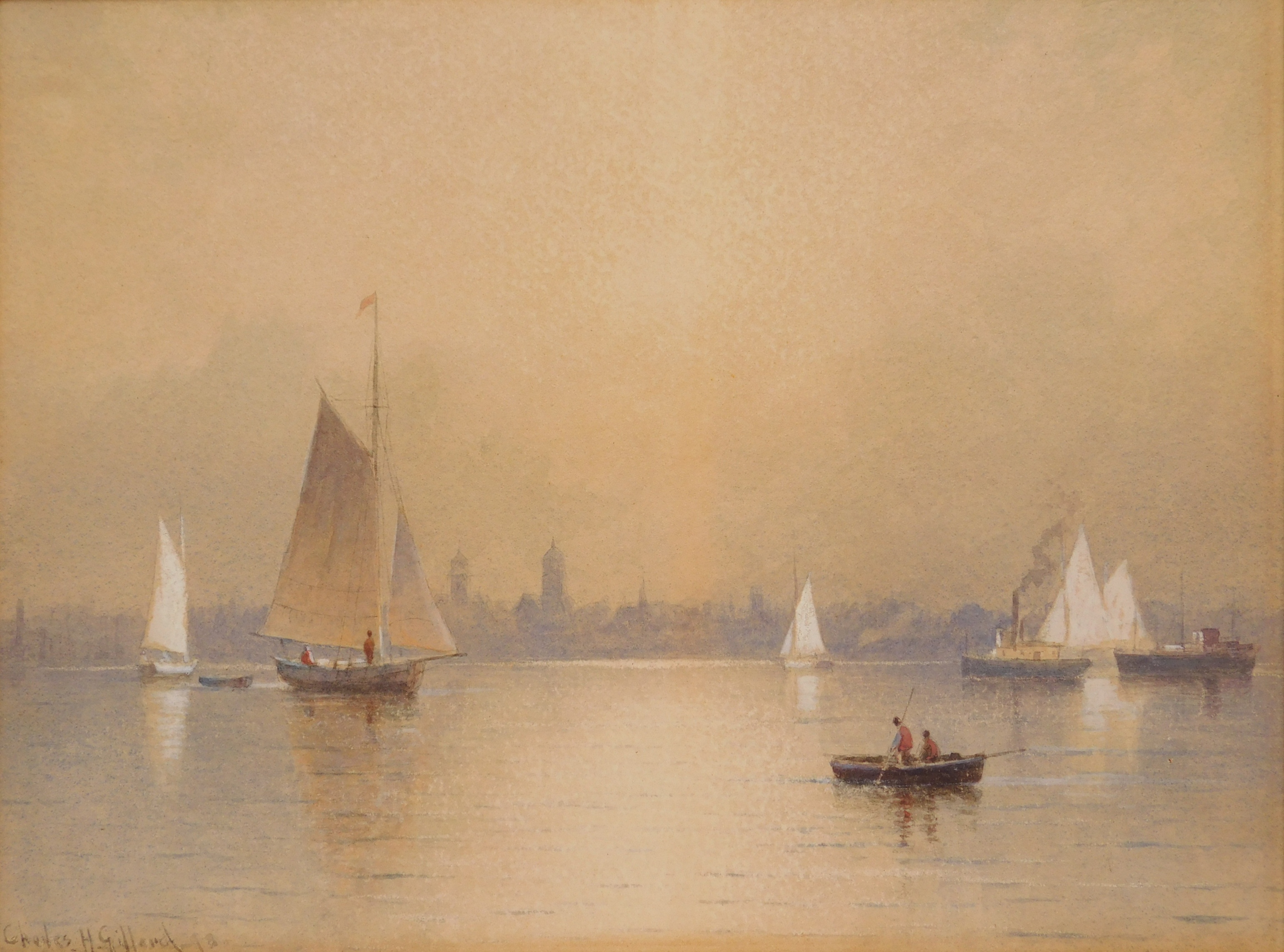 Appraisal: Charles H Gifford American - ''Misty Day on The River