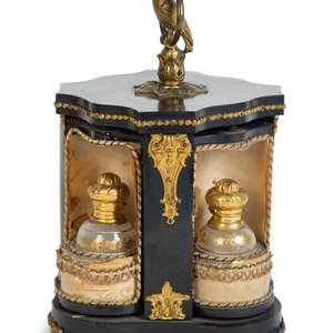 Appraisal: A Napoleon III Gilt Metal Mounted Scent Caddy TH CENTURY