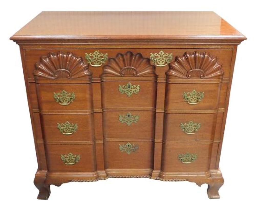 Appraisal: Margolis chest of four drawers American th C Chippendale style