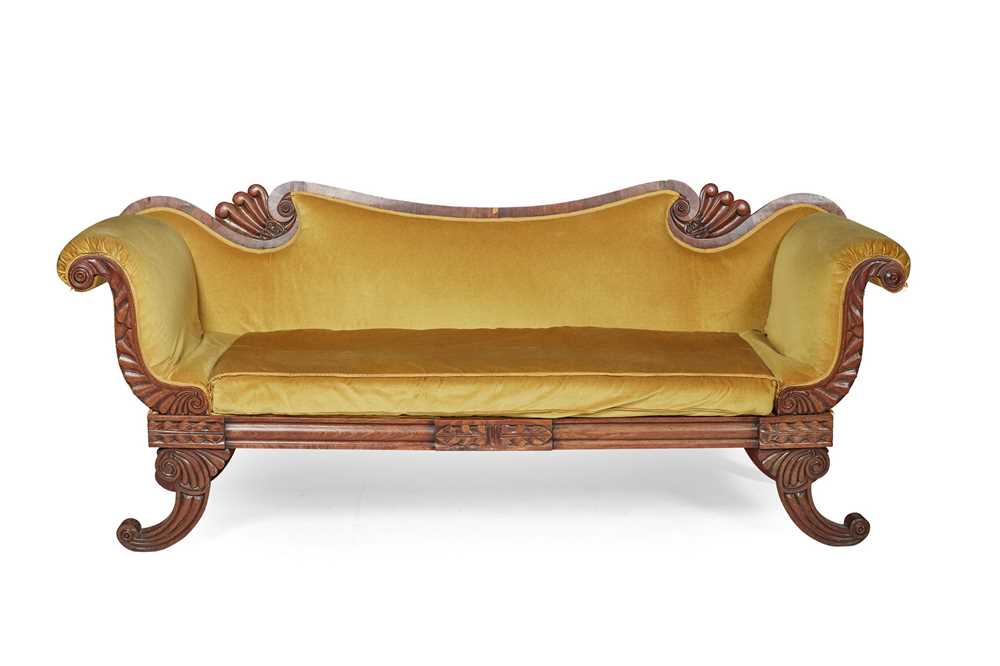 Appraisal: REGENCY MAHOGANY 'GRECIAN' SOFA EARLY TH CENTURY cm wide cm