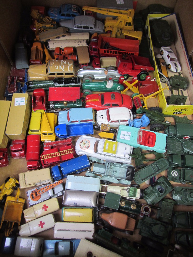 Appraisal: A quantity of die-cast vintage vehicles playworn including military Dinky