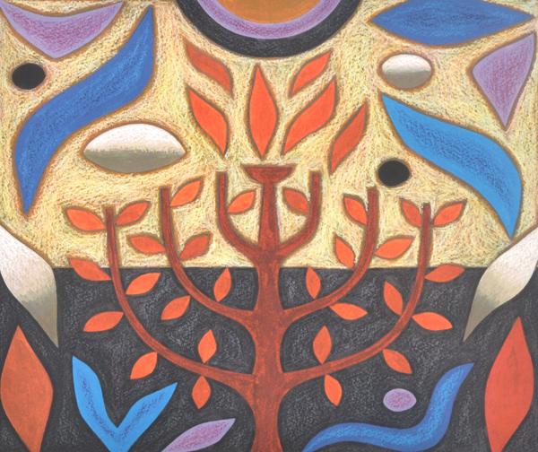 Appraisal: JOHN COBURN - Tree of Life ll screenprint JOHN COBURN