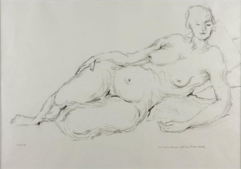 Appraisal: Claude Howell NC - Female Nude pencil on paper signed