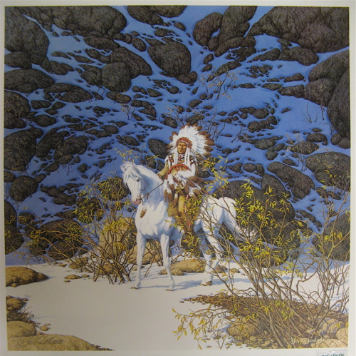 Appraisal: BEV DOOLITTLE color lithograph California born Titled Eagleheart in by