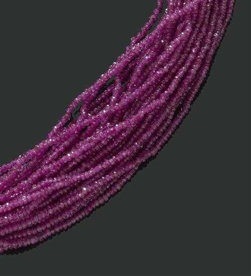 Appraisal: PINK SAPPHIRE AND BRILLIANT-CUT DIAMOND NECKLACE Fastener white gold Very