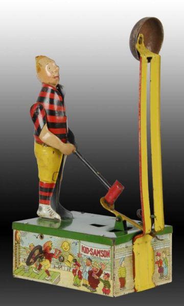 Appraisal: B R Tin Wind-Up Kid Sampson Heavy Hitter Toy Description