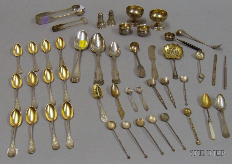 Appraisal: Twelve Wood Hughes Sterling Demitasse Spoons and Miscellaneous Silver Items