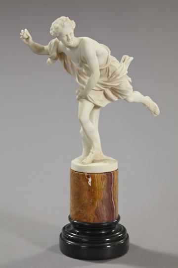 Appraisal: English Cast Carrara Composition Figure of a running athlete after