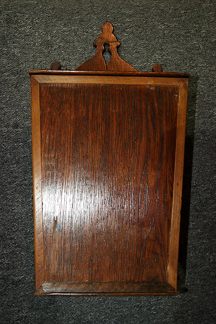 Appraisal: A TH CENTURY OAK CANDLE BOX