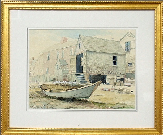 Appraisal: - Shreve Racket Warren American b framed and matted watercolor