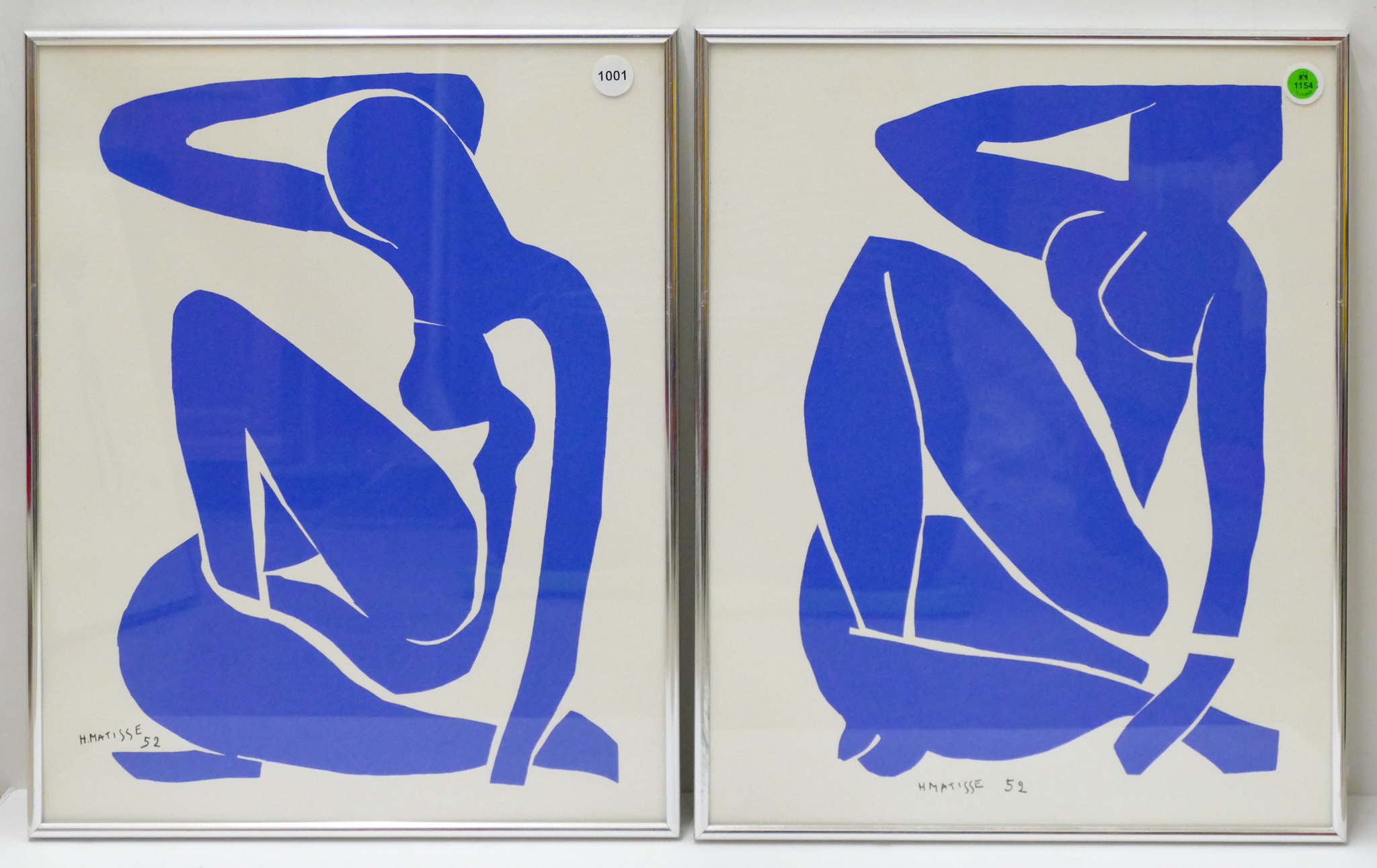 Appraisal: Pair Henri Matisse ''Blue Nudes'' Lithographs Framed ''x ''