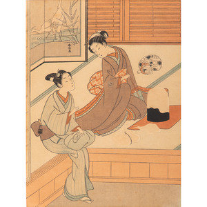 Appraisal: Three Japanese Woodblock Prints th Century Sight of each x