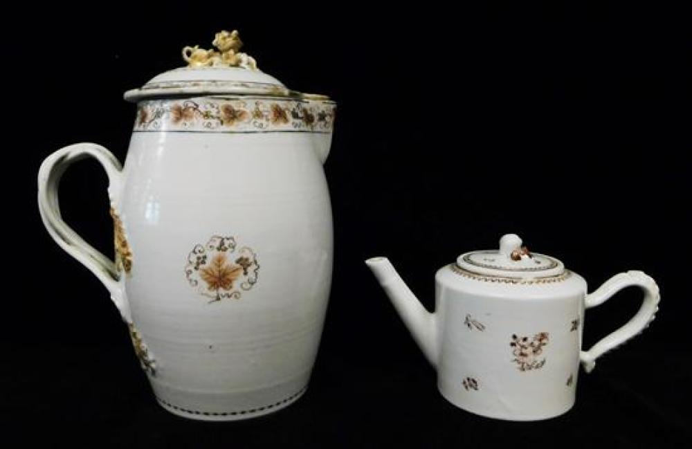 Appraisal: ASIAN Chinese Export porcelain early th C two pieces with