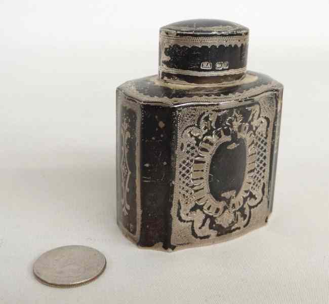 Appraisal: Sterling silver tea caddy Hallmarked Grams