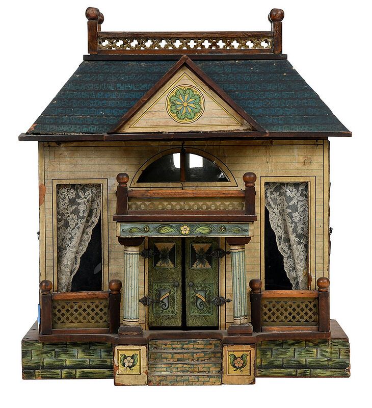 Appraisal: R Bliss Renaissance Revival Style Dollhouse American circa constructed of