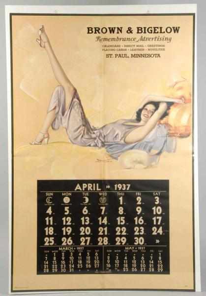 Appraisal: Rolf Armstrong Brown Bigelow Calendar Description Impressive piece from Large