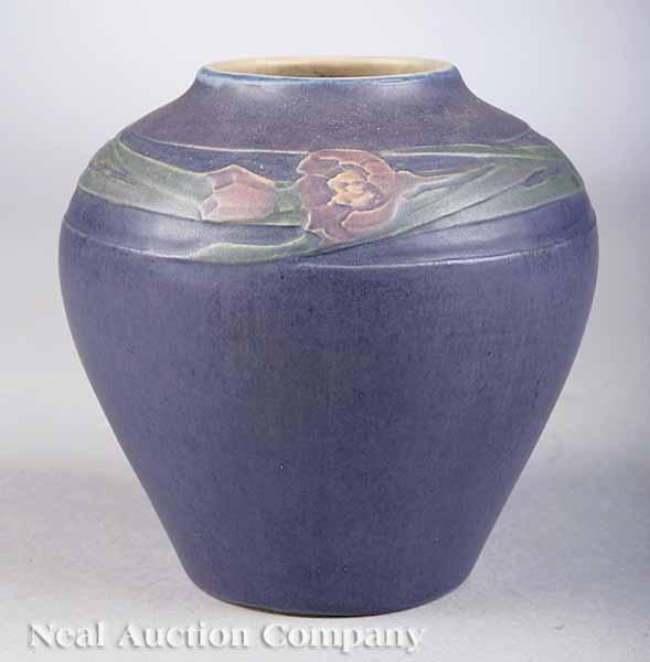 Appraisal: A Newcomb College Art Pottery Matte Glaze Urn-Form Vase decorated