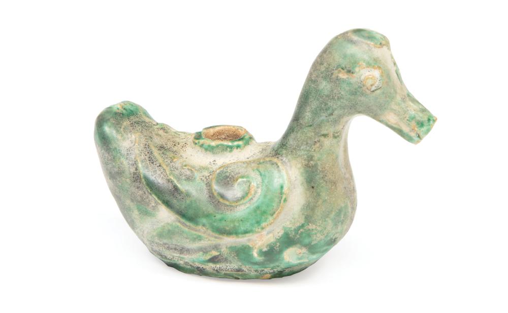 Appraisal: Chinese Glazed Pottery Duck-Form Water Dropper probably Ming Dynasty -