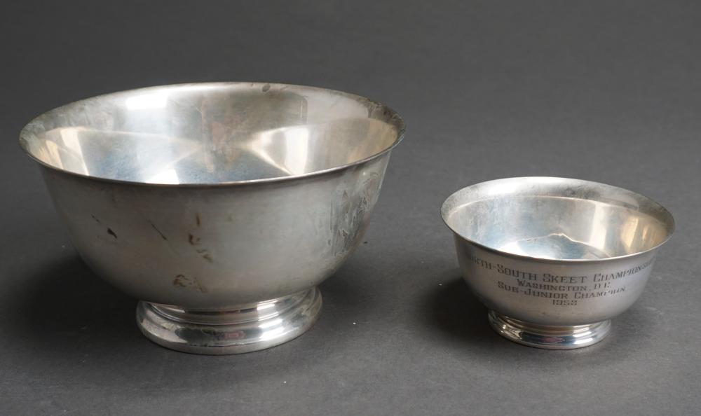 Appraisal: International Silver and Boardman Sterling Reproduction Revere Bowls H x