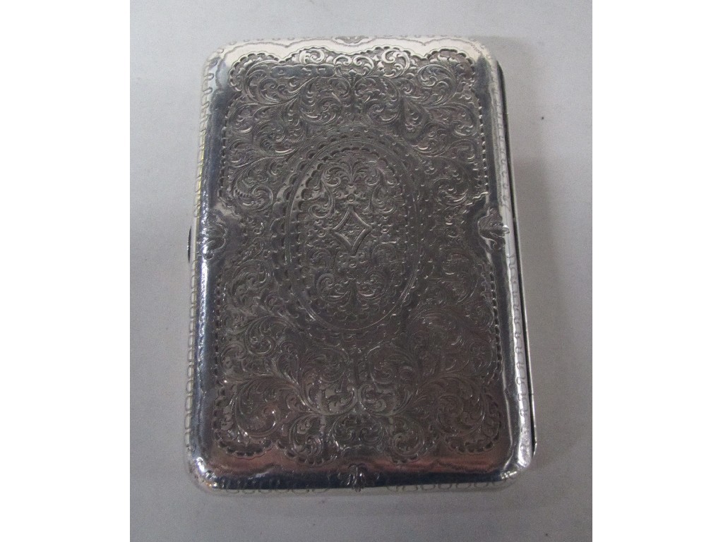 Appraisal: Silver card case with fitted interior and pencil London