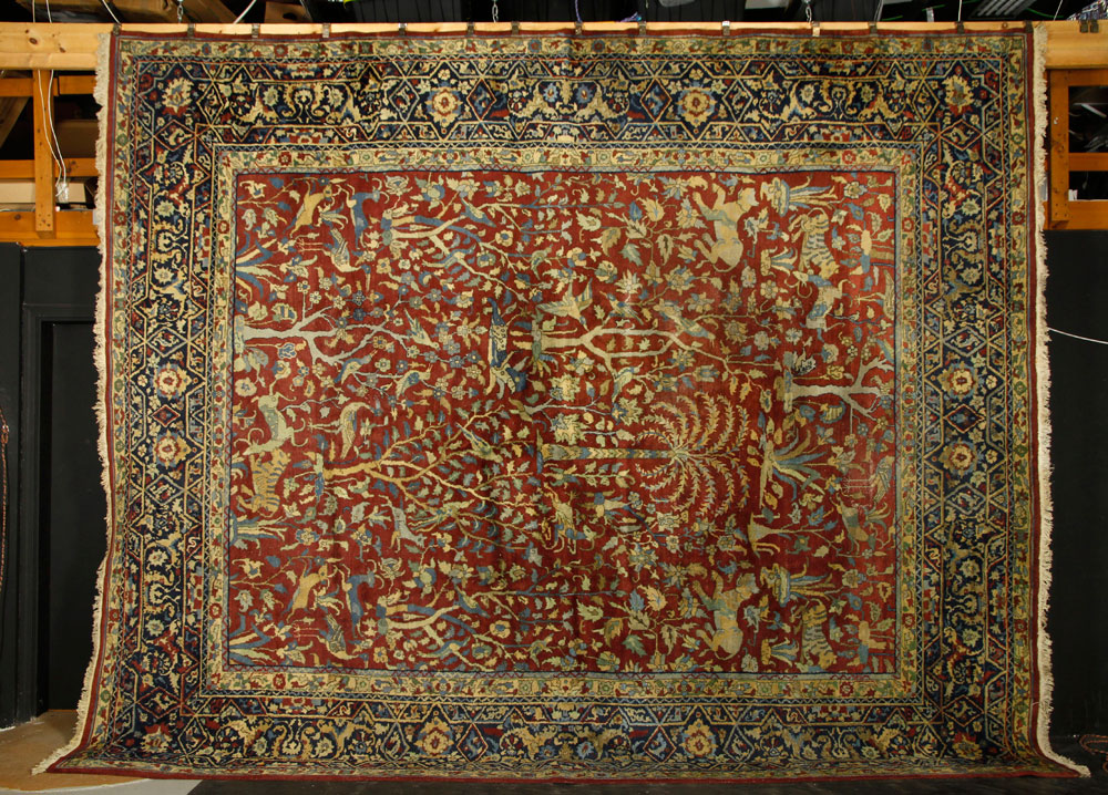 Appraisal: - Antique Indian Agra Carpet Antique Indian Agra carpet '