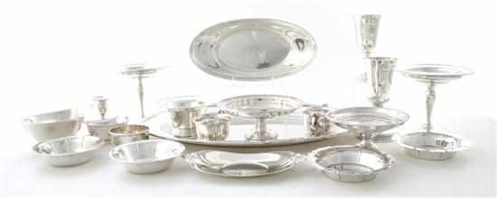 Appraisal: Collection of sterling table articles pairs round dishes Dia ''