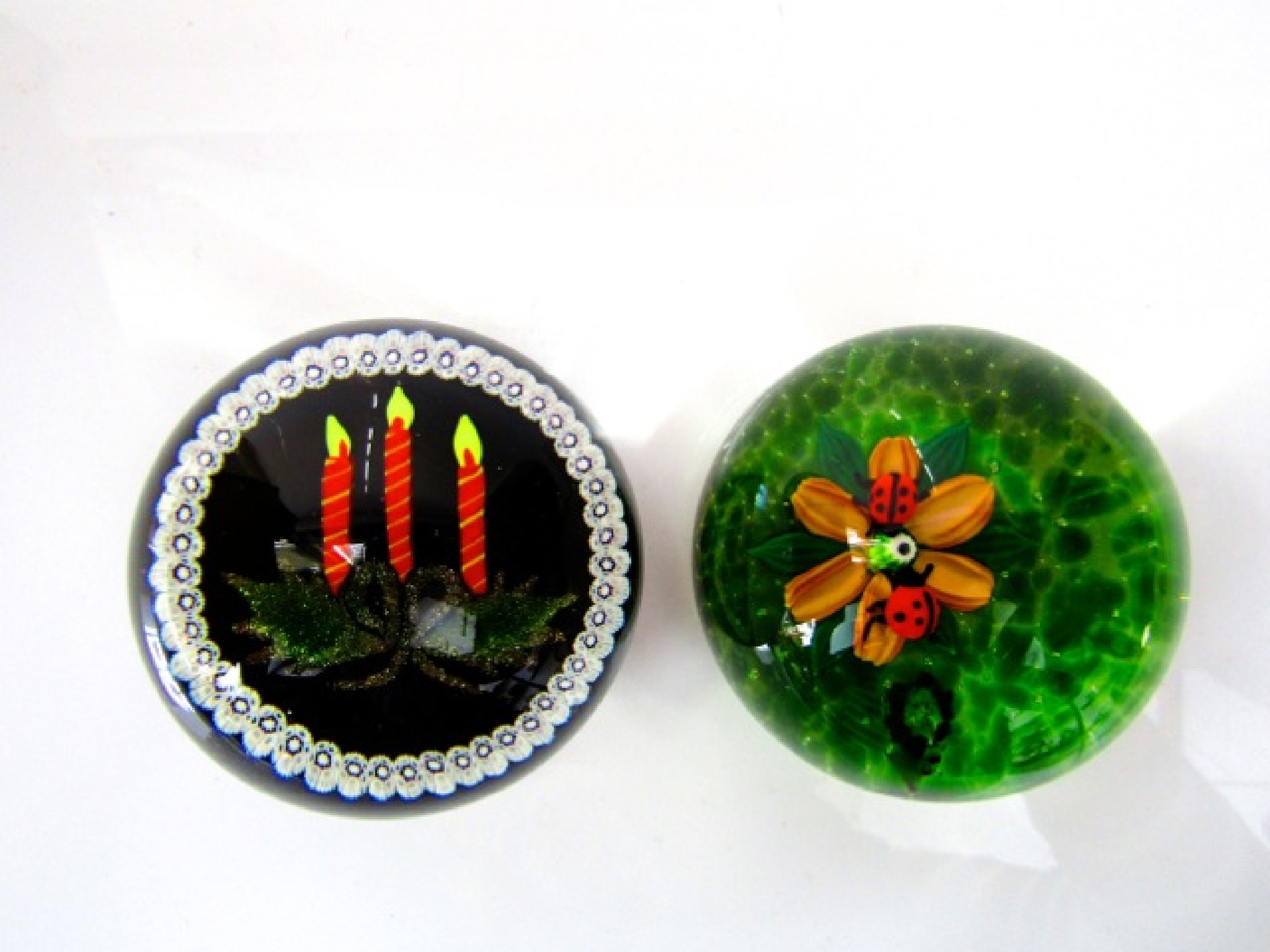 Appraisal: A Scottish glass Millefiori paperweight by William Mountson detailing three